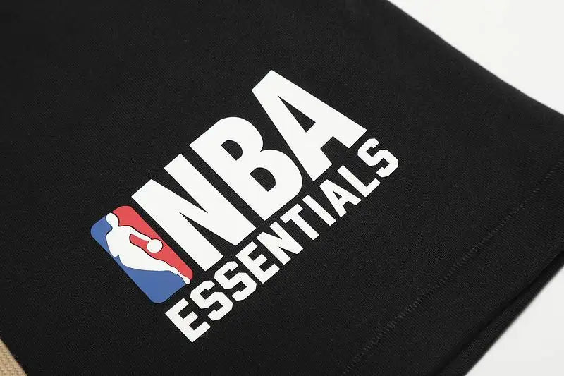 Fear of God Essentials Black NBA Logo Drawstring Men's Shorts