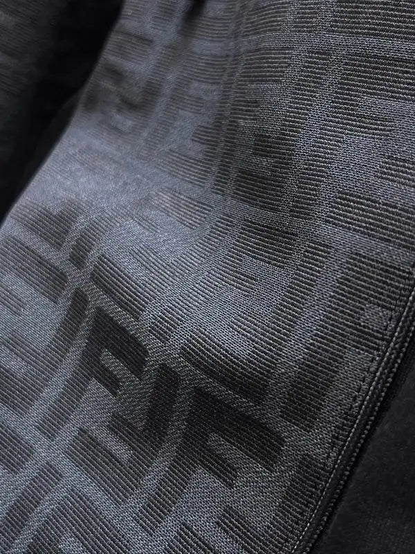 Fendi Men's Black FF Logo Pattern Casual Shorts