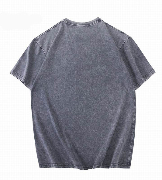 Vintage - Style Fendi Roma Graphic Tee in Washed Grey for Fashion Aficionados