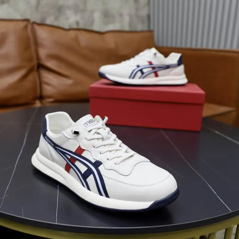 Salvatore Ferragamo - Inspired White Casual Sneakers With Color Accents