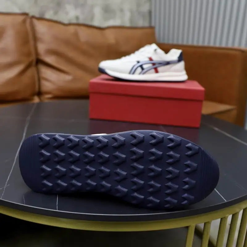 Salvatore Ferragamo - Inspired White Casual Sneakers With Color Accents