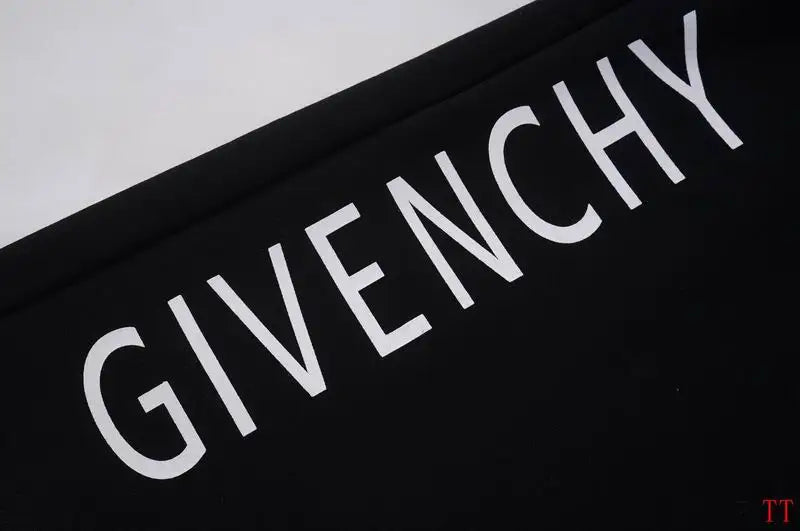Givenchy Men's Black Drawstring Shorts with Side Logo Print