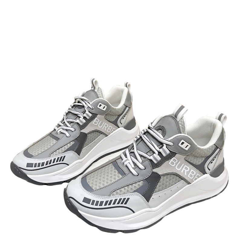 Burberry Grey Sneakers For Sleek Casual Elegance