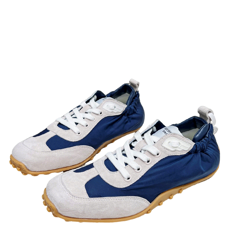 Hermès Unisex Blue And White Sneakers For Luxury Casual Comfort