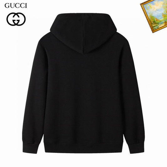 Black Gucci Inspired Hoodie with Embroidered Logo for Fashion Forward Individuals