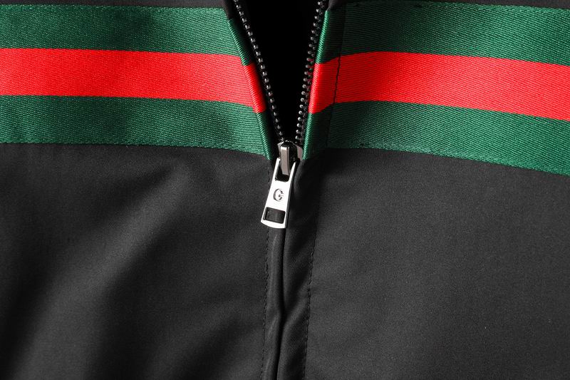 Gucci Black Track Jacket With Iconic Web Stripe