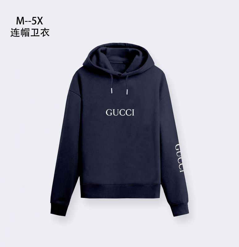 Gucci White/Black Hoodie With Classic Logo Print On Front And Sleeve For Timeless Style