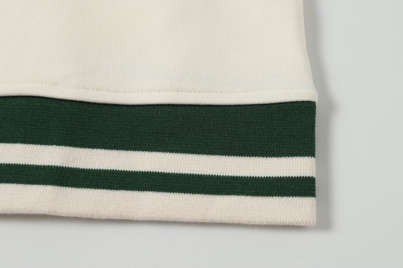 Gucci White Bomber Jacket With Green Trim And Logo