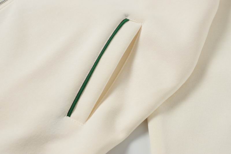 Gucci White Bomber Jacket With Green Trim And Logo