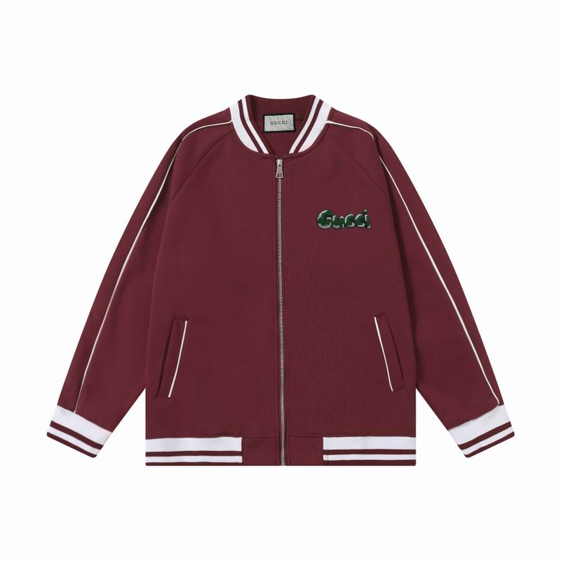Gucci White Bomber Jacket With Green Trim And Logo