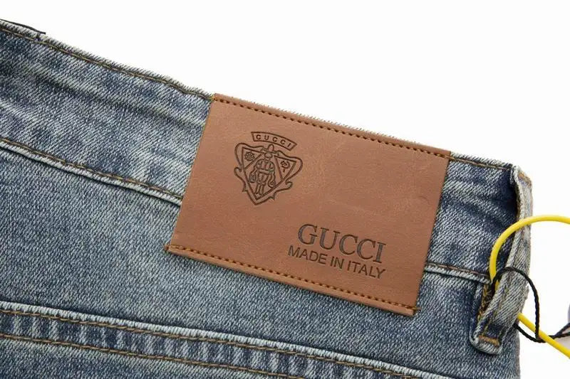 Gucci Light Blue Washed Denim Jeans For Stylish Looks