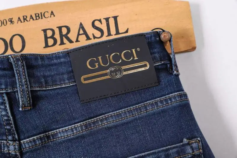 Gucci Dark Blue Skinny Denim Jeans For Fashionable Outfits