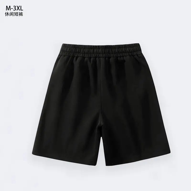 Hermès Men's Black Drawstring Shorts with Orange H Logo
