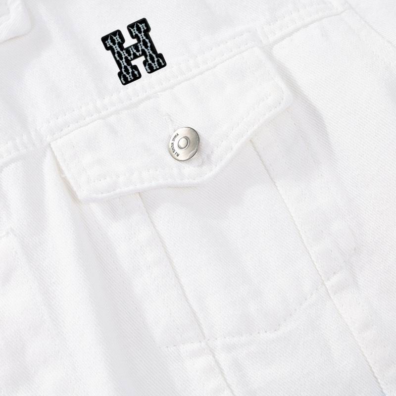 Hermès Ombre Denim Jacket With Contrast Inner And Logo