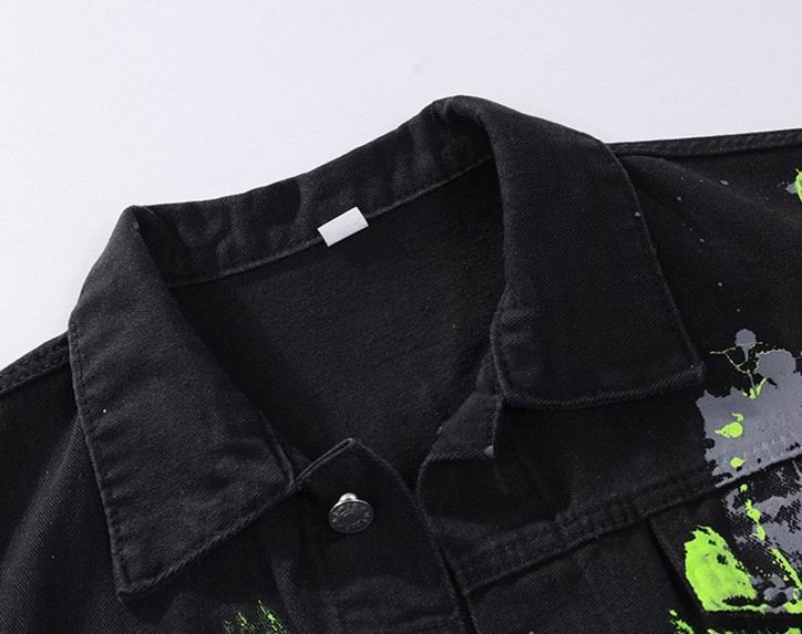 Hermès Artistic Painted Denim Jacket With Inner Layer And Logo