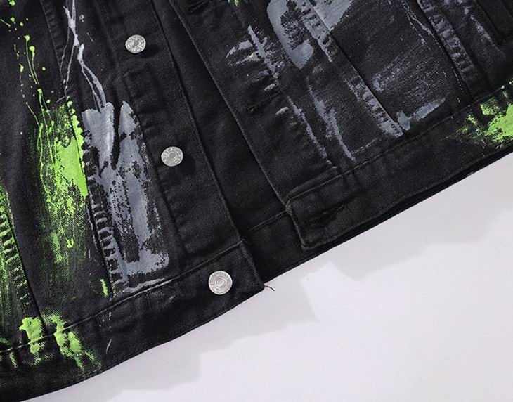 Hermès Artistic Painted Denim Jacket With Inner Layer And Logo