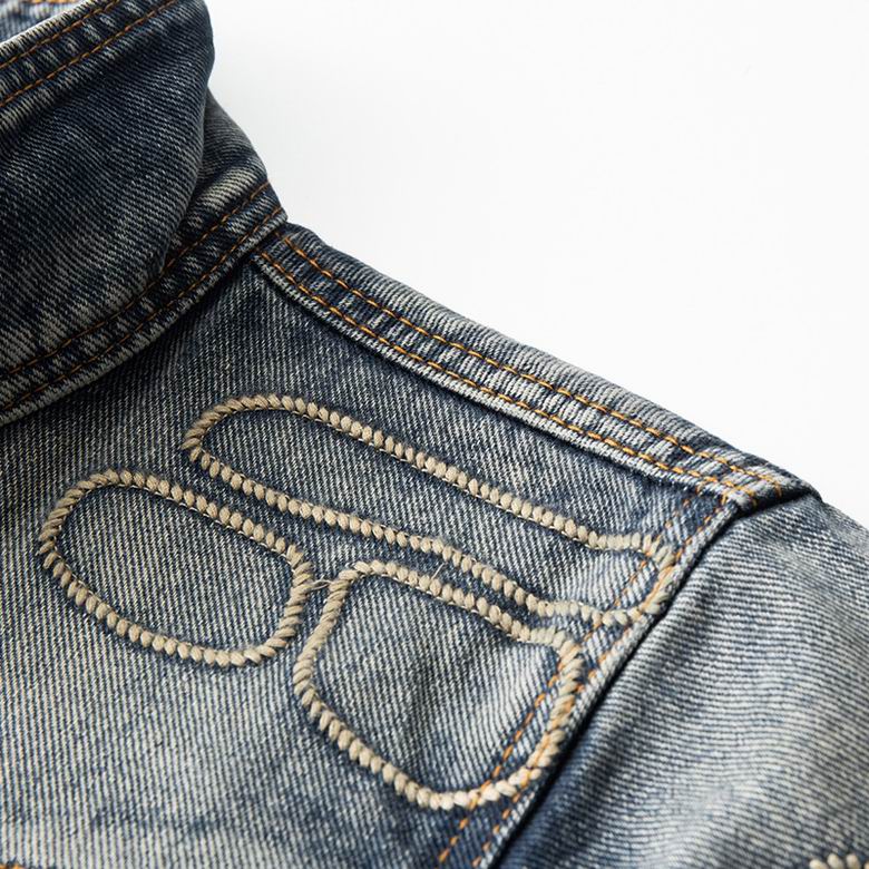 Hermès Embroidered Denim Jacket With Classic Button Design