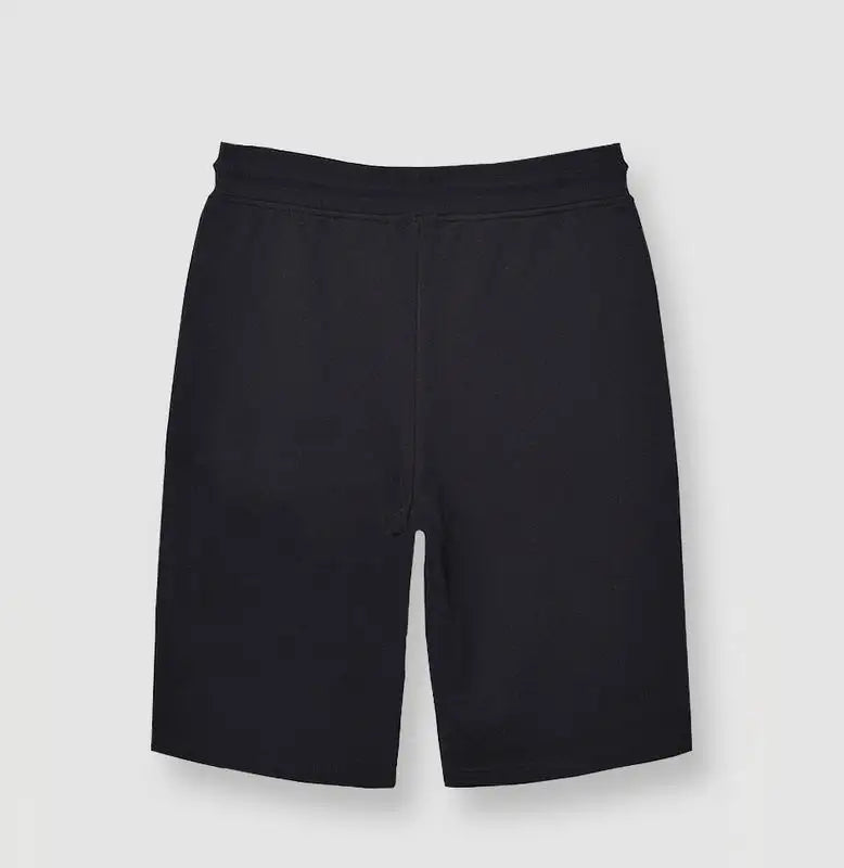 Hermès Men's Black Drawstring Shorts with Orange Brand Logo