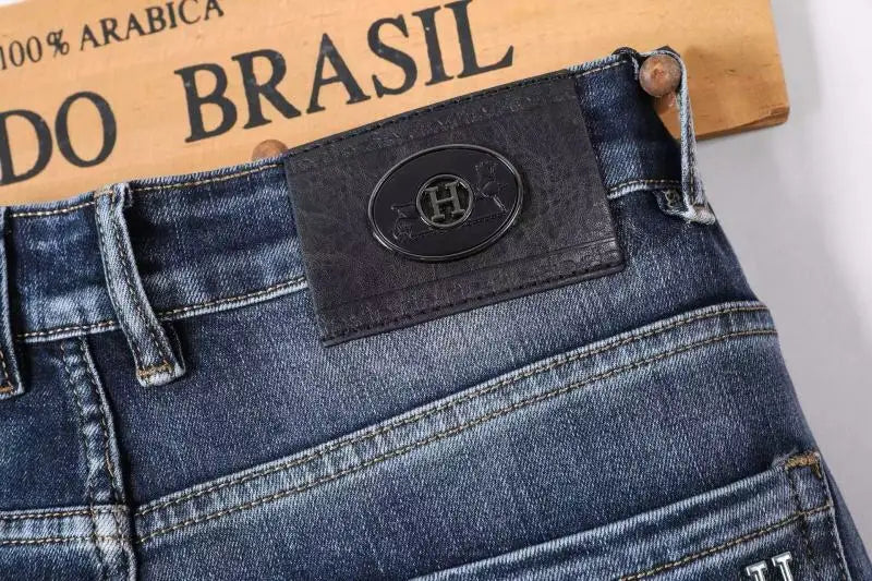Hermes Men's Jeans With Dark Wash And Premium Denim Craftsmanship