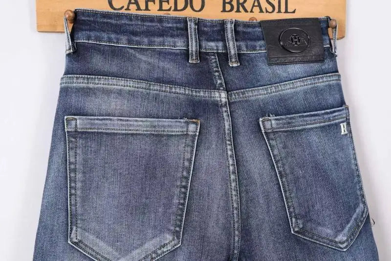 Hermes Men's Jeans With Dark Wash And Premium Denim Craftsmanship