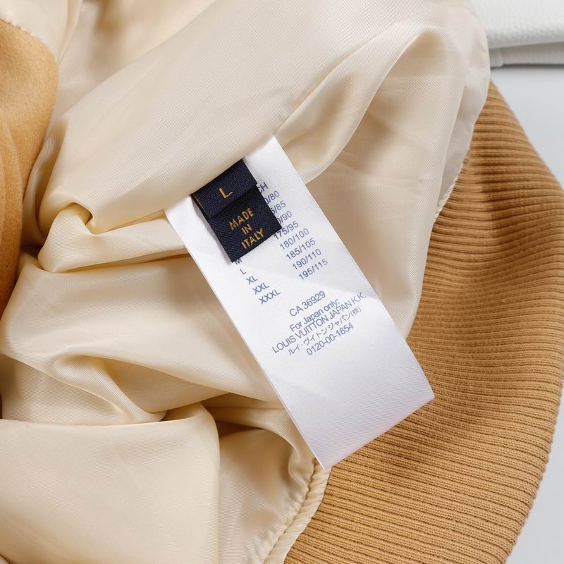 Louis Vuitton Beige And White Varsity Jacket With Patches And Embroidery