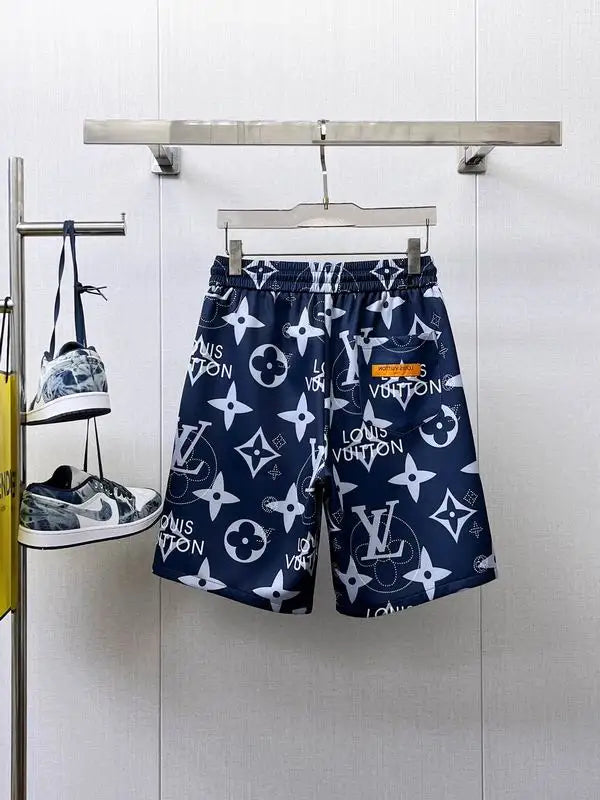 Louis Vuitton Men's Navy Blue Monogram Drawstring Shorts