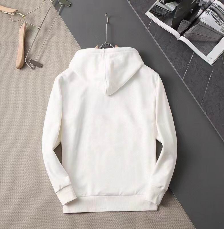 Louis Vuitton White/Black Hoodie With Signature LV Patch for Sophisticated Casual Outfits