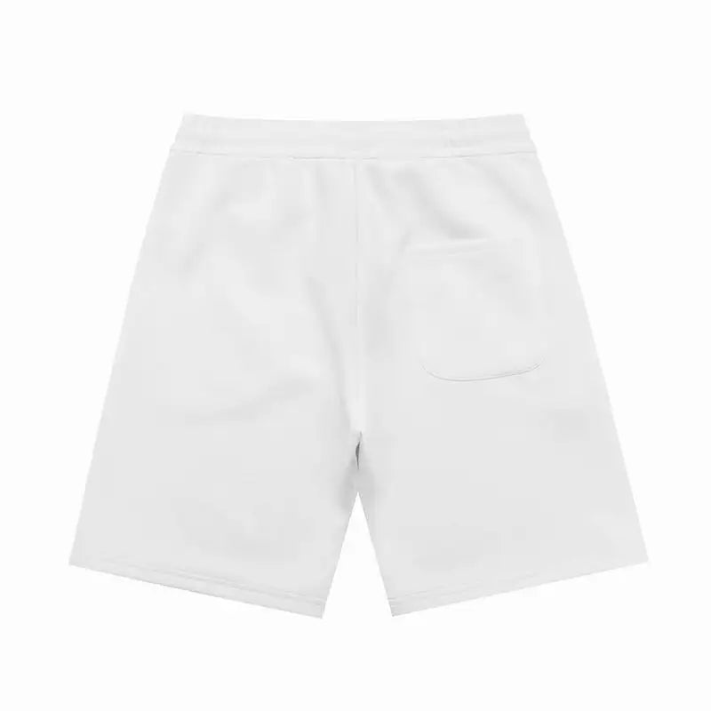 Louis Vuitton Men's White Drawstring Shorts with Pink Logo Prints