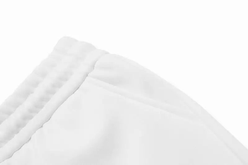 Louis Vuitton Men's White Drawstring Shorts with Pink Logo Prints