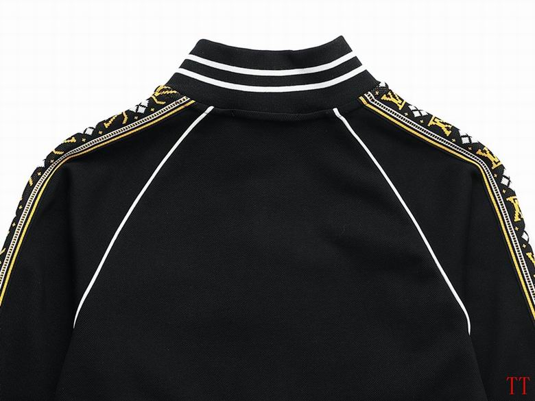 Louis Vuitton Black Track Jacket With Monogram Tape And LV Logo
