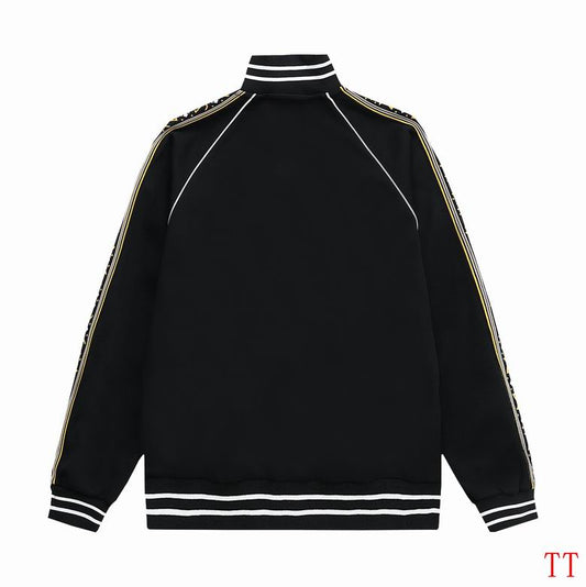 Louis Vuitton Black Track Jacket With Monogram Tape And LV Logo