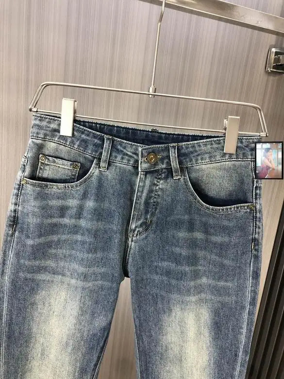 Louis Vuitton Men's Light Blue Denim Jeans With Classic Design