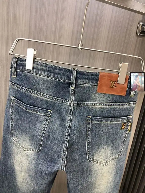 Louis Vuitton Men's Light Blue Denim Jeans With Classic Design