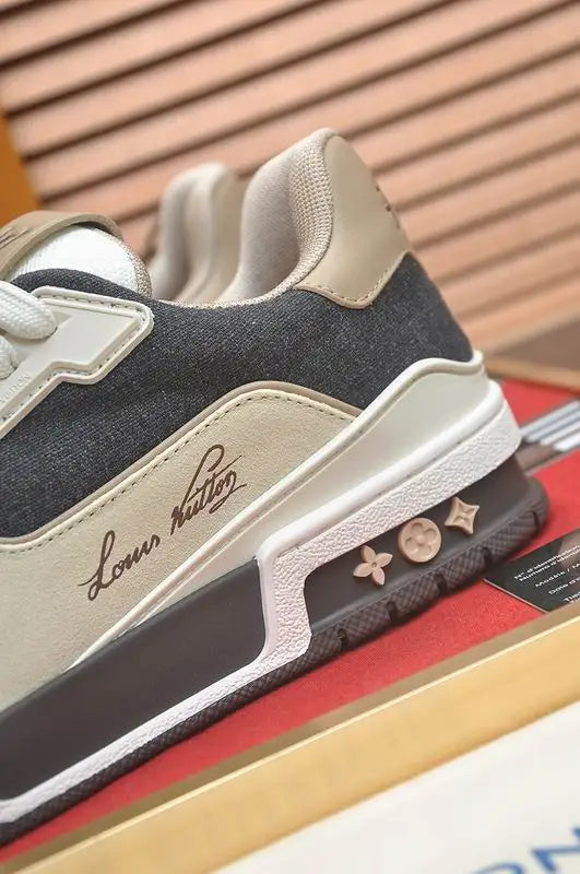 Unisex Louis Vuitton Sneakers With Neutral Tones For Everyday Style