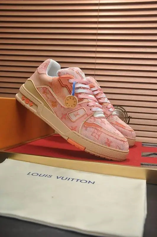 Unisex Pink Louis Vuitton Sneakers For Stylish Casual Wear