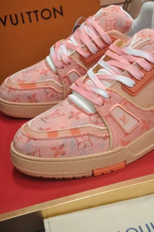 Unisex Pink Louis Vuitton Sneakers For Stylish Casual Wear