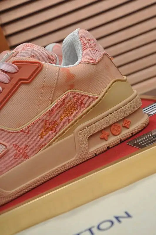 Unisex Pink Louis Vuitton Sneakers For Stylish Casual Wear