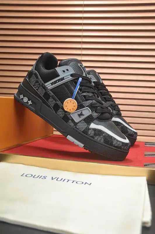 Unisex Louis Vuitton Sneakers With Stylish Checkered Design For All