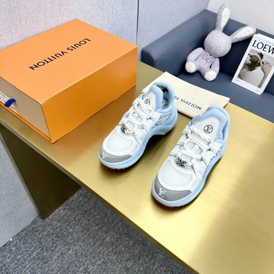 Charming Louis Vuitton Women Chunky Sneakers in Sweet Pink Tone