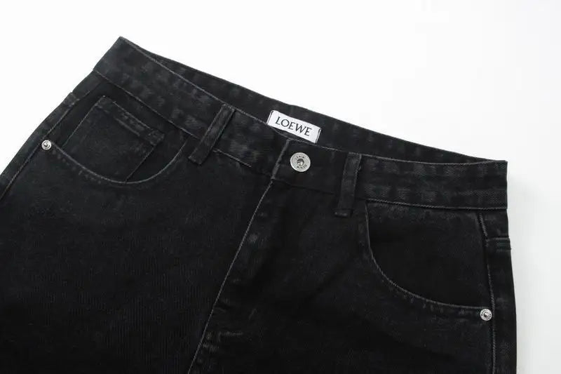 Loewe Men's Fashionable Denim Jeans With Unique Brand Patterns For Stylish Looks