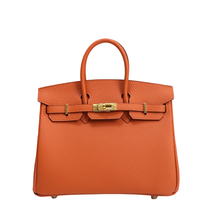 Classic Orange Hermes Birkin Handbag With Gold Hardware 5535