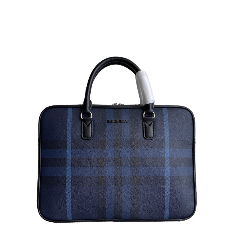 Stylish Burberry Briefcase With Iconic Check Pattern For Sophisticated Business Look Style No.80546751