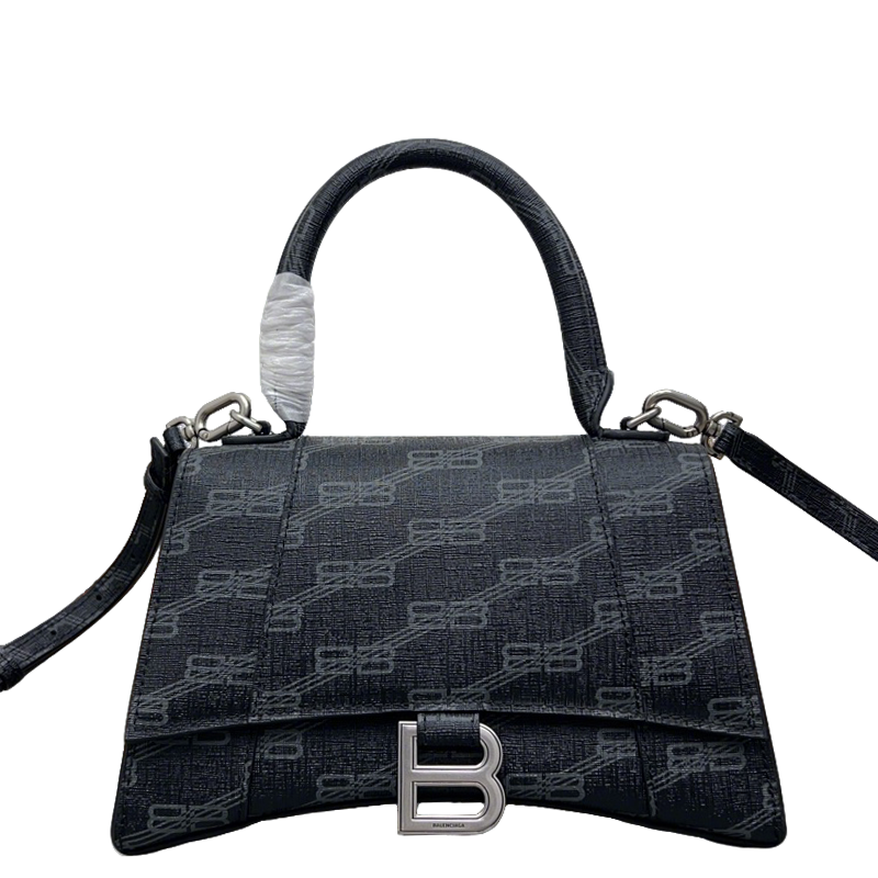 Balenciaga BB Monogram Pattern Handbag with Silver Hardware for Luxury Fashion Style No.2258