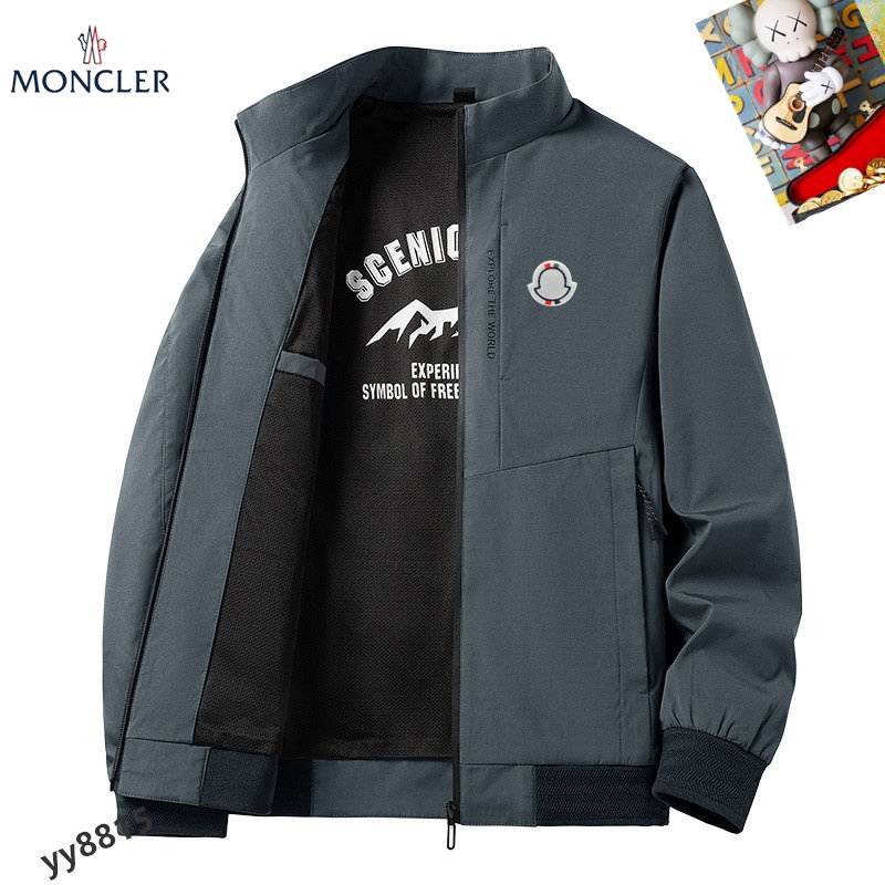 Moncler Men's Black Zip - Up Jacket with Inner Graphic Tee