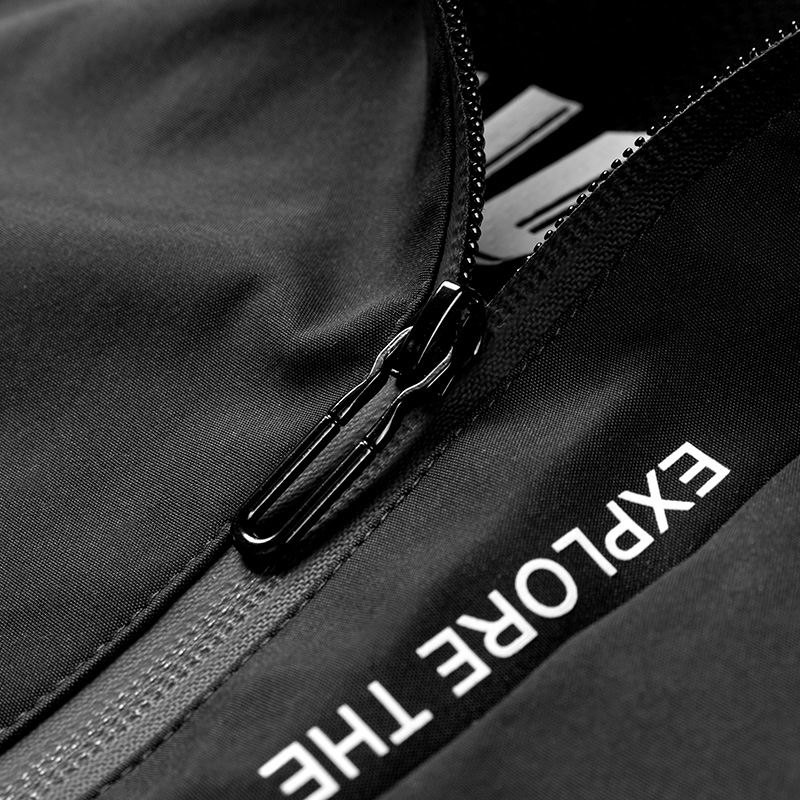 Moncler Men's Black Zip - Up Jacket with Inner Graphic Tee