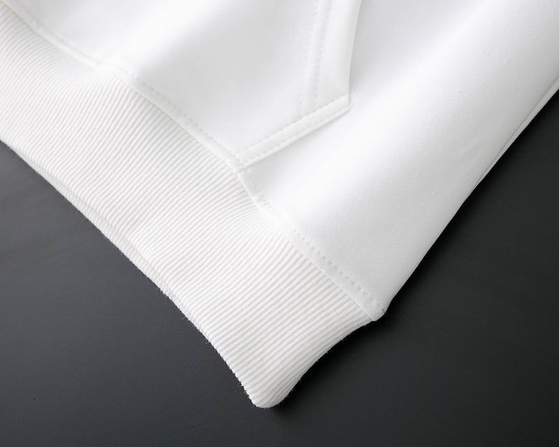 Moncler White Hoodie With Embroidered Logo Premium Quality Casual Mens Fashion Essential