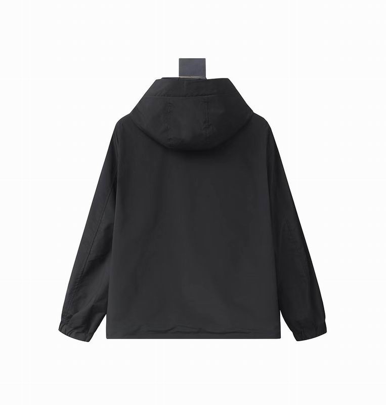 Moncler Men's Hooded Jacket With Striped Design And Logo