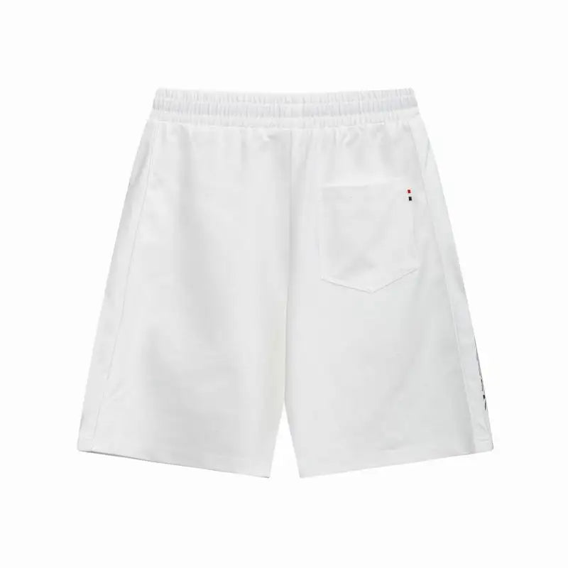 Moncler Men's White Drawstring Shorts with Brand Accents