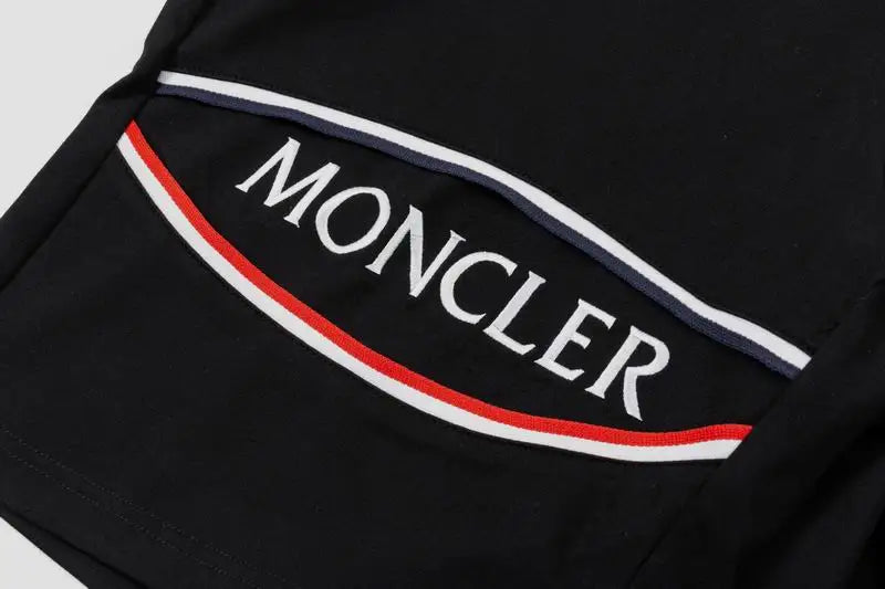Moncler Men's Black Drawstring Shorts with Brand Logo Detailing