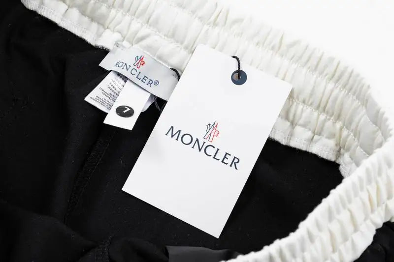 Moncler Men's Black Drawstring Shorts with Brand Logo Detailing